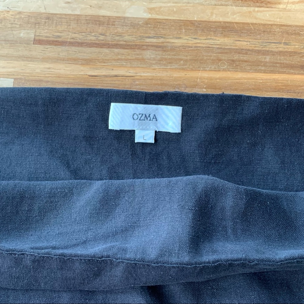 NWOT Ozma of CA Alicante Jumpsuit Light Silk Linen / Onyx Black / L - Picture 8 of 9